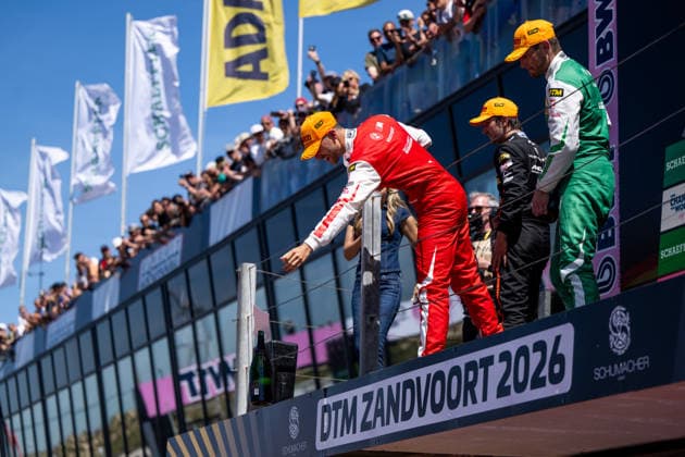 DTM, 3. + 4. Rennen Zandvoort 2026 3 BMW M4 GT3 Evo, Schubert Motorsport: Kelvin van der Linde, 11 BMW M4 GT3 Evo, Schubert Motorsport: Marco Wittmann- picture by Gruppe C Photography Zandvoort Circuit Park Zandvoort Noord-Holland Netherlands Copyright: xGruppexCxPhotographyx