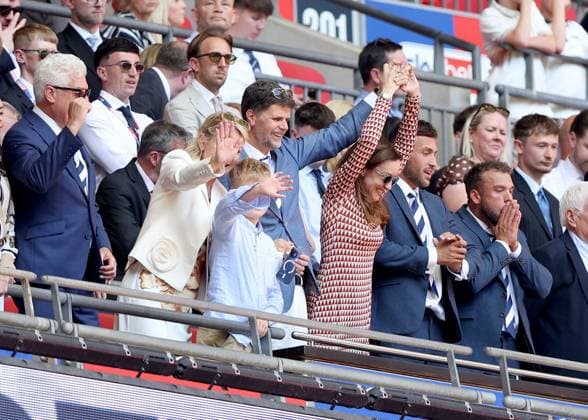 Bolton Wanderers Chairwoman Sharon Brittan (right) celebrates after winning the EFL Championship Play-off Final and promotion to the Premier League Bolton Wanderers v Stockport County, EFL Sky Bet League One, Play-Off Final, Football, Wembley Stadium, London, UK - 24 May 2026London Wembley Stadium United Kingdom EDITORIAL USE ONLY No use with unauthorised audio, video, data, fixture lists, club league logos or live services. Online in-match use limited to 120 images, no video emulation. No use in betting, games or single club league player publications.  Copyright: xKieranxMcManus Shutterstockx 16889802ea