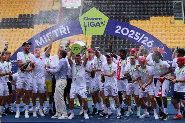 24 05 2026 Soccer Men 2025 2026 Chance League Championship Round 5 Matchday SK Slavia Prague FC Viktoria Pilsen Fortuna Arena Prague Czech Champion 2026 SK Slavia Prague Prague Prague Germany