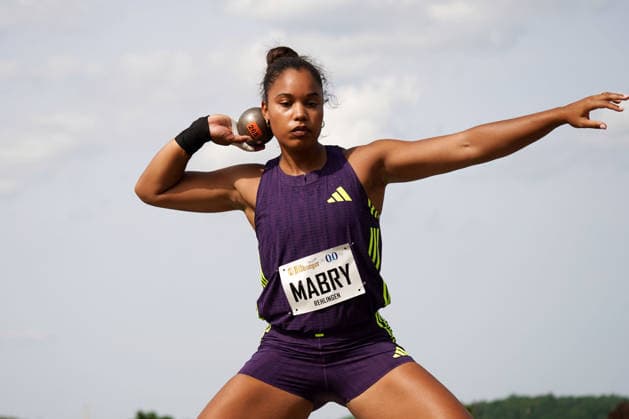Sport Bilder des Tages Rehlingen, Leichtathletik, athletics, Track and Field, 61 Internationales Pfingstsportfest, 24.05.2026, Bungerstadion Rehlingen-Siersburg, Kugelstossen Frauen, Yemisi Mabry MTG Mannheim , Deutschland *** Rehlingen, Leichtathletik, athletics, Track and Field, 61 International Whitsun Sports Festival, 24 05 2026, Bungerstadion Rehlingen Siersburg, shot put women, Yemisi Mabry MTG Mannheim , Germany