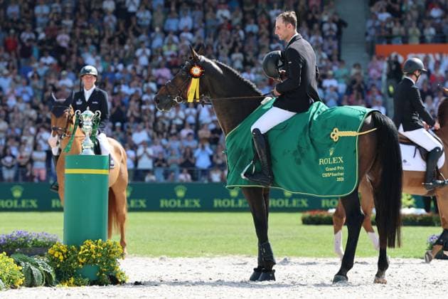 Winner, 1 place, Richard Vogel GER with horse United Touch S, Rolex Grand Slam of Show Jumping, Prize giving ceremony, On the way to the Grand Slam, Jumping competition with two rounds and jump-off, World Equestrian Festival, World Equestrian Festival, TSCHIO Aachen 2026, TSCHIO instead of CHIO 2026, Aachener Soers, May 22nd to 24th 2026, Equestrian sport, May 24th 2026, Aachener Soers Germany