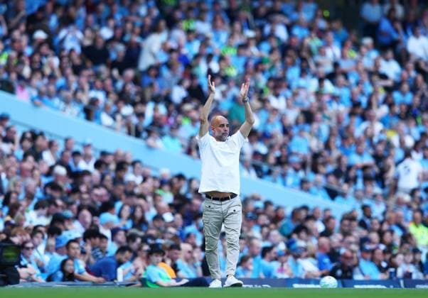 Manchester City manager Pep Guardiola Manchester City v Aston Villa, Premier League, Football, Etihad Stadium, Manchester, UK - 24 May 2026Manchester Etihad Stadium United Kingdom EDITORIAL USE ONLY No use with unauthorised audio, video, data, fixture lists, club league logos or live services. Online in-match use limited to 120 images, no video emulation. No use in betting, games or single club league player publications.  Copyright: xMattxWest Shutterstockx 16889851j