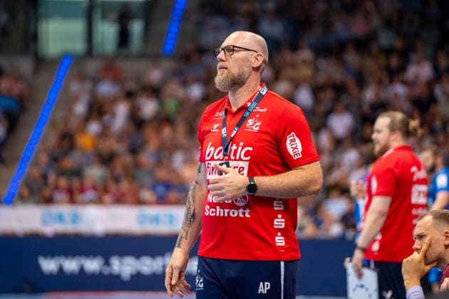 Handball I Men I Season 2025 2026 I Bundesliga I 32 Matchday I TVB Stuttgart SG Flensburg Handewitt I 24 05 2026 Coach Ales Pajovic SG Flensburg Handewitt Stuttgart Porsche Arena Baden Württemberg Germany Copyright: xLobeca MaxxPetershansx