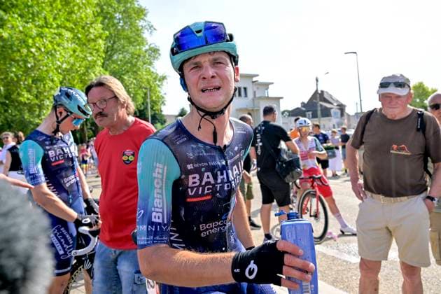 Grand Prix Criquielion 2026 Cycling Race LESSINES, BELGIUM - MAY 24 : Borgo Alessandro (ITA) of Bahrain Victorius celebrating his victory during the 58th edition of Grand Prix Criquielion an UCI Class 1.1 one day cycling road race for Men Elite of km with start in Ath and finish in Lessines on May 24, 2026 in Lessines, Belgium, 24 05 2026 Lessines Belgium  Copyright: xSesx