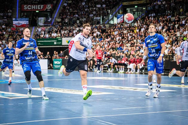 Johannes Golla SG Flensburg Handewitt, 04 takes advantage of the empty goal GER, TVB Stuttgart SG Flensburg Handewitt, DAIKIN HBL, Handball, Bundesliga, Matchday 32, Season 2025 2026, 24 05 2026 GER, TVB Stuttgart SG Flensburg Handewitt, DAIKIN HBL, Handball, Bundesliga, Matchday 32, Season 2025 2026, 24 05 2026 Stuttgart Copyright: xSandyxDinkelackerx EP_SDR