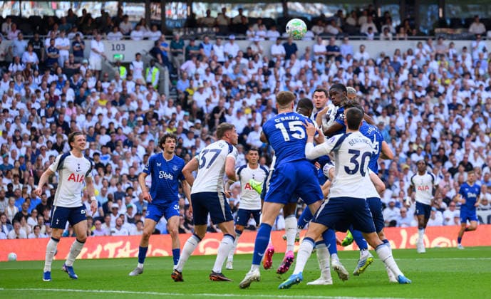 Tottenham Hotspur v Everton Premier League Goalmouth action between Tottenham Hotspur and Everton during the Premier League match at Tottenham Hotspur Stadium, London 24 05 2026 UK Newspapers OUT Copyright: xGraemexWilcocksonx FIL-23469-0025