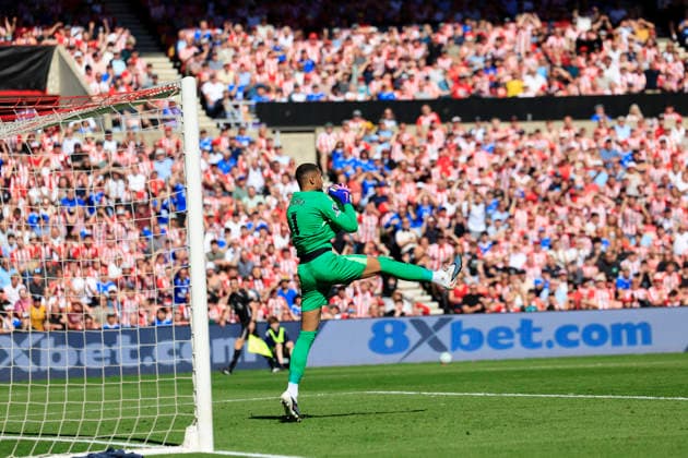 Sunderland v Chelsea Premier League Robert S‡nchez of Chelsea catches a shot during the Premier League match at the Stadium of Light, Sunderland 24 05 2026 UK Newspapers OUT Copyright: xFredxPalmerx FIL-23471-0058