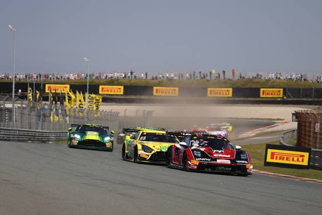 Start Race 1 Saturday with 29 Bastian Buus DNK , Porsche 911 GT3 R, Team Land Motorsport GER in front NLD, Motorsport, DTM 2026, Race 3, Circuit Zandvoort, Zandvoort, Netherlands, 23 05 2026 NLD, Motorsport, DTM 2026, Race 3, Circuit Zandvoort, Zandvoort, Netherlands, 23 05 2026 Zandvoort Copyright: xEibner-Pressefoto JuergenxAugstx EP_JAT