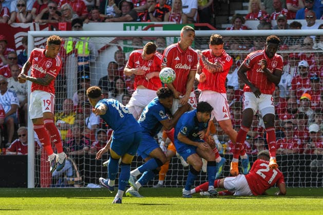 Nottingham Forest v Bournemouth, English Premier League, The City Ground, Nottingham, UK - 24 May 2026 Bournemouth s Marcus Tavernier takes a shot a goal , UK NEWSPAPERS OUT Copyright: xRichardxBowcottx