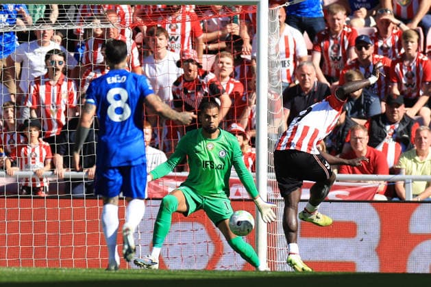 Sunderland v Chelsea Premier League Brian Brobbery of Sunderland scores his teams second goal during the Premier League match at the Stadium of Light, Sunderland 24 05 2026 UK Newspapers OUT Copyright: xFredxPalmerx FIL-23471-0091