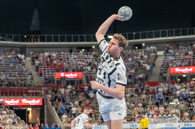Magnus Landin Jacobsen THW Kiel, 07 at the throw Bergischer HC vs THW KIel, Handball, DAIKIN HBL, 32 Matchday, Season 2025 2026, 24 05 2026 Bergischer HC vs THW Kiel, Handball, DAIKIN HBL, 32 Matchday, Season 2025 2026, 24 05 2026 Duesseldorf Copyright: xEibner-Pressefoto ThomasxHaeslerx EP_THR