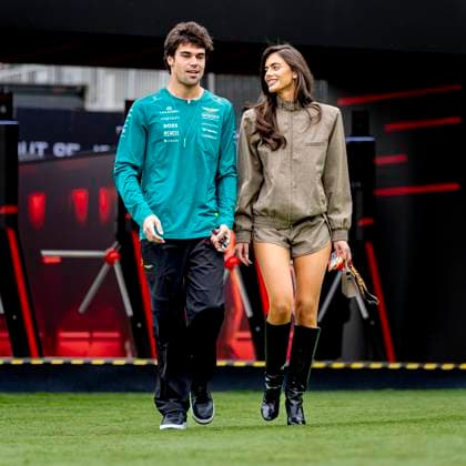 MONTREAL Formula 1 driver Lance Stroll of Aston Martin Aramco Formula 1 Team with his girlfriend Yael Shelbia during the Formula 1 Canada Race at the Circuit Gilles Villeneuve on May 24, 2026 in Montreal, Canada Photo by DeFodi Images