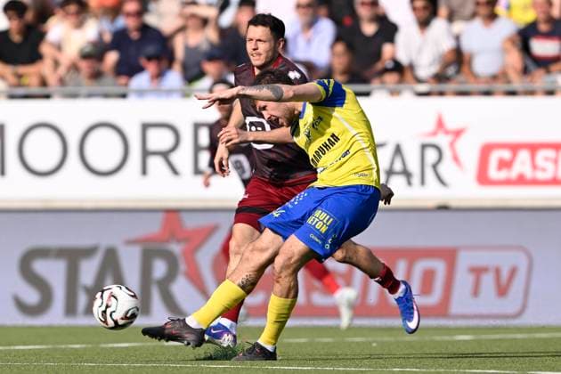 Sint-Truidense VV v KV Mechelen - Jupiler Pro League Champions Play-Off SINT-TRUIDEN, BELGIUM - MAY 24 : Merlen Ryan midfielder of Sint-Truidense VV during the Jupiler Pro League Champions Play-Off match between Sint-Truidense VV and KV Mechelen on May 24, 2026 in Sint-Truiden, Belgium, 24 05 2026 Sint-Truiden Belgium  Copyright: xDhax