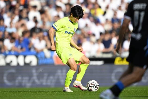 Club Brugge v KAA Gent - Jupiler Pro League Champions Play-Off BRUGGE, BELGIUM - MAY 24 : Hong Hyunseok midfielder of KAA Gent in action during the Jupiler Pro League Champions Play-Off match between Club Brugge and KAA Gent on May 24, 2026 in Brugge, Belgium, 24 05 2026 Brugge Belgium  Copyright: xTomasxSiskx