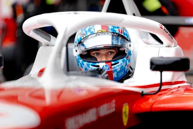 MONTREAL Formula Academy driver Alba Larsen of Ferrari during the Formula 1 Canada F1 Academy at the Circuit Gilles Villeneuve on May 24, 2026 in Montreal, Canada Photo by DeFodi Images