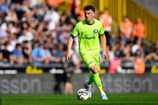 Club Brugge v KAA Gent - Jupiler Pro League Champions Play-Off BRUGGE, BELGIUM - MAY 24 : Delorge Mathias midfielder of KAA Gent in action during the Jupiler Pro League Champions Play-Off match between Club Brugge and KAA Gent on May 24, 2026 in Brugge, Belgium, 24 05 2026 Brugge Belgium  Copyright: xTomasxSiskx