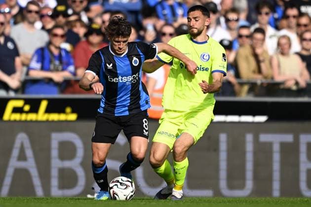 Club Brugge v KAA Gent - Jupiler Pro League Champions Play-Off BRUGGE, BELGIUM - MAY 24 : Tzolis Christos forward of Club Brugge in action during the Jupiler Pro League Champions Play-Off match between Club Brugge and KAA Gent on May 24, 2026 in Brugge, Belgium, 24 05 2026 Brugge Belgium  Copyright: xTomasxSiskx