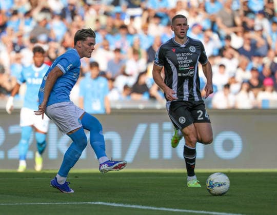 Serie A football match - 2025 26 Napoli vs. Udinese Miguel Gutierrez of SSC Napoli During the football match on May 24, 2026, valid for the Italian Serie A - 2025 26 championship in Naples at the Diego Armando Maradona Stadium between SSC Napoli and FC Udinese. Pictured: NAPOLI stadio Diego Armando Maradona CAMPANIA ITALIA Copyright: xFABIOxSASSO FPAxFabioxSassox 2L8A0091