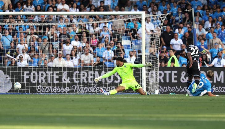 May 24, 2026, Napoli, Campania, ITALIA: Goal the Rasmus Hojlund of SSC Napoli During the football match on May 24, 2026, valid for the Italian Serie A - 2025 26 championship in Naples at the Diego Armando Maradona Stadium between SSC Napoli and FC Udinese..Pictured: Serie A Football Match - 2025 26 Napoli Vs. Udinese  - ZUMAs236 20260524_aap_s236_010 Copyright: xFabioxSassox