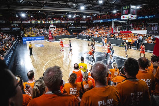 1 Basketball Bundesliga, easyCredit BBL, Season 2025 2026, Men, Playoffs, Quarterfinals, Game 4, 24 05 2026, RASTA Vechta ALBA Berlin Tommy Kuhse 12 RASTA Vechta at the Korbleger Vechta RASTA Dome Niedersachsen Germany
