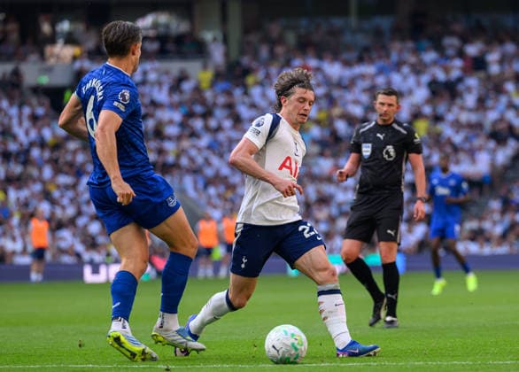 Tottenham Hotspur v Everton Premier League Conor Gallagher of Tottenham Hotspur in action against Everton during the Premier League match at Tottenham Hotspur Stadium, London 24 05 2026 UK Newspapers OUT Copyright: xGraemexWilcocksonx FIL-23469-0066