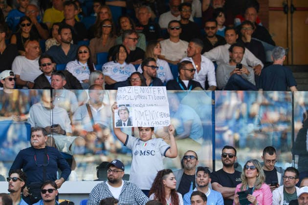 May 24, 2026, Napoli, Campania, ITALIA: Supporters of SSC Napoli During the football match on May 24, 2026, valid for the Italian Serie A - 2025 26 championship in Naples at the Diego Armando Maradona Stadium between SSC Napoli and FC Udinese..Pictured: Napoli ITALIA - ZUMAs236 20260524_aap_s236_001 Copyright: xFabioxSassox