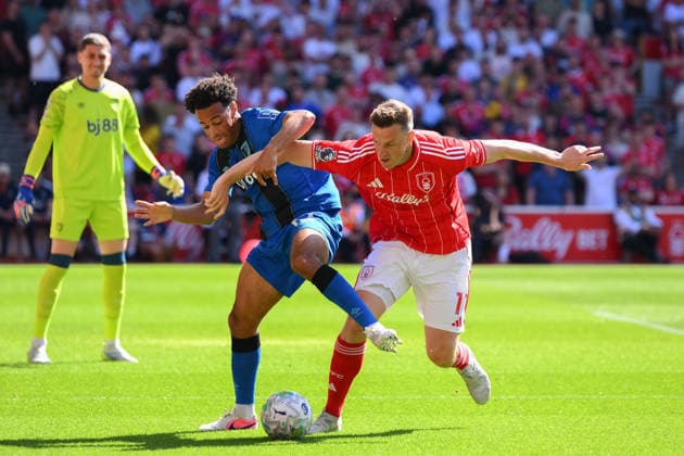 Nottingham Forest v Bournemouth - Premier League Chris Wood of Nottingham Forest competes with Tyler Adams of Bournemouth during the Premier League match between Nottingham Forest and Bournemouth at the City Ground in Nottingham, United Kingdom, on May 24, 2026. Nottingham Nottinghamshire United Kingdom  Copyright: xMIxNewsx originalFilename:fletcher-nottingh260524_npY4F.jpg