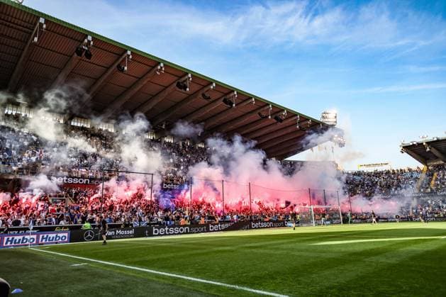 Club s supporters pictured during a game between Belgian soccer team Club Brugge KV and KAA Gent, Sunday 24 May 2026 in Brugge, on the last day of the Champion s Play-offs of the 2025-2026 Jupiler Pro League first division of the Belgian championship. BRUNOxFAHY  x174942354x