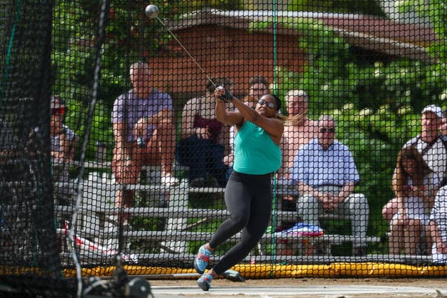 Fränkisch Crumbach on May 24, 2026 Hammer Throw Meeting in Fränkisch Crumbach , HAM Women, women A , age group from 2003 v l , BADLEY CASTELLO, Jordana CAN Canada in aktion, in action, Copyright: JoaquimxFerreira