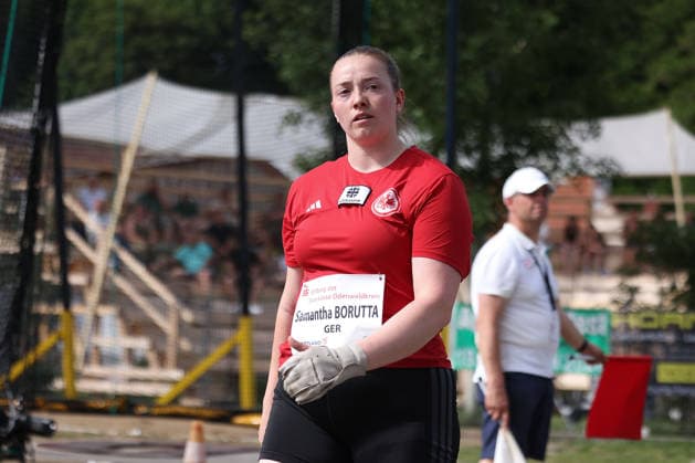 Fränkisch Crumbach on May 24, 2026 Hammer Throw Meeting in Fränkisch Crumbach , HAM Women, women A , age group from 2003 v l , Copyright: JoaquimxFerreira