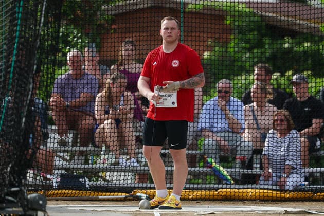 Fränkisch Crumbach on May 24, 2026 Hammer Throw Meeting in Fränkisch Crumbach , HAM, Men A, age group from 2003 v l , KLOSE, Sören GER Eintracht Frankfurt in aktion, in action, Copyright: JoaquimxFerreira