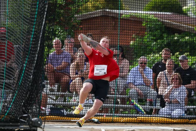 Fränkisch Crumbach on May 24, 2026 Hammer Throw Meeting in Fränkisch Crumbach , HAM, Men A, age group from 2003 v l , KLOSE, Sören GER Eintracht Frankfurt in aktion, in action, Copyright: JoaquimxFerreira