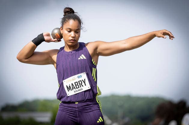 REHLINGEN , GERMANY - MAY 24: Yemisi Mabry (GER MTG Mannheim) during the 61. Internationales Pfingstsportfest on 24.05.2026 at the Bungertstadion in Rehlingen-Siersburg (Saarland Deutschland). Saarland Deutschland Copyright: xLeahxKohringx