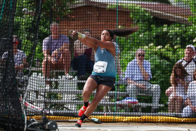 Fränkisch Crumbach on May 24, 2026 Hammer Throw Meeting in Fränkisch Crumbach , HAM Women, women A , age group from 2003 v l , WEIR, Jilian CAN Canada in aktion, in action, Copyright: JoaquimxFerreira