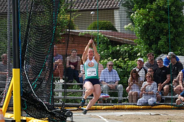 Fränkisch Crumbach on May 24, 2026 Hammer Throw Meeting in Fränkisch Crumbach , HAM Women, women A , age group from 2003 v l , SMINK, Lotte NED Netherlands in action, in action, Copyright: JoaquimxFerreira