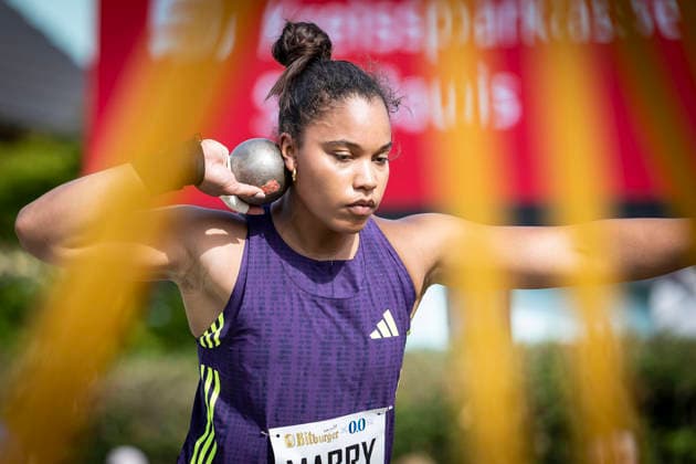 REHLINGEN , GERMANY - MAY 24: Yemisi Mabry (GER MTG Mannheim) during the 61. Internationales Pfingstsportfest on 24.05.2026 at the Bungertstadion in Rehlingen-Siersburg (Saarland Deutschland). Saarland Deutschland Copyright: xLeahxKohringx