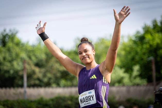 REHLINGEN , GERMANY - MAY 24: Yemisi Mabry (GER MTG Mannheim) during the 61. Internationales Pfingstsportfest on 24.05.2026 at the Bungertstadion in Rehlingen-Siersburg (Saarland Deutschland). Saarland Deutschland Copyright: xLeahxKohringx