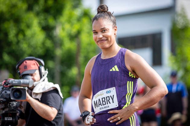 REHLINGEN , GERMANY - MAY 24: Yemisi Mabry (GER MTG Mannheim) during the 61. Internationales Pfingstsportfest on 24.05.2026 at the Bungertstadion in Rehlingen-Siersburg (Saarland Deutschland). Saarland Deutschland Copyright: xLeahxKohringx