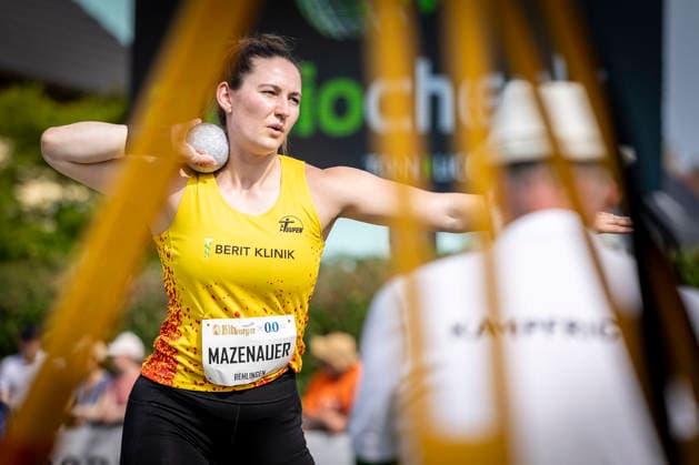 REHLINGEN , GERMANY - MAY 24: Miryam Mazenauer (SUI Schweiz) during the 61. Internationales Pfingstsportfest on 24.05.2026 at the Bungertstadion in Rehlingen-Siersburg (Saarland Deutschland). Saarland Deutschland Copyright: xLeahxKohringx