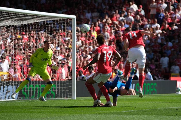 NOTTINGHAM, ENGLAND - May 24 : Chris Wood of Nottingham Forest seen in action during the Premier league football match between Nottingham Forest and Bournemouth at the City Ground on May 24, 2026 in Nottingham, England.  Copyright: xPaulxBonserx xSportsxPressxPhotox Sportspressphoto_154177