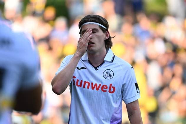 Royale Union Saint-Gilloise v RSC Anderlecht - Jupiler Pro League Champions Play-Off BRUSSELS, BELGIUM - MAY 24 : Hey Lucas Boel defender of RSC Anderlecht during the Jupiler Pro League Champions Play-Off match between Royale Union Saint-Gilloise and RSC Anderlecht on May 24, 2026 in Brussels, Belgium, 24 05 2026 Brussels Belgium  Copyright: xVincentxKalutx