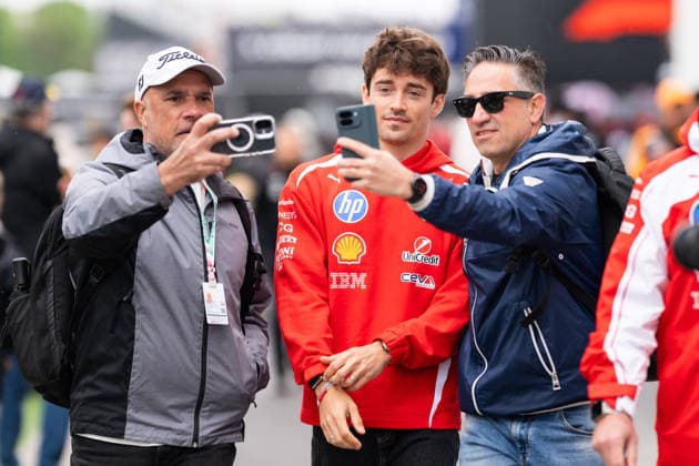 Montreal Formula 1 Canada Grand Prix Day 4 - Paddock AJ Ferrari driver Charles Leclerc (16) arrives in the Paddock at Circuit Gilles Villeneuve on May 24, 2026 in Montreal, Quebec, Canada. Photo by Alexis Jumeau ABACAPRESS.COM Montreal Quebec Canada  Copyright: xJumeauxAlexis ABACAx