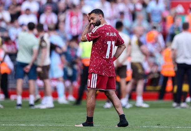 Liverpool s Mo Salah reacts after the match Liverpool v Brentford, Premier League, Football, Anfield, Liverpool, UK - 24 May 2026Liverpool Anfield United Kingdom EDITORIAL USE ONLY No use with unauthorised audio, video, data, fixture lists, club league logos or live services. Online in-match use limited to 120 images, no video emulation. No use in betting, games or single club league player publications.  Copyright: xAlexxDodd Shutterstockx 16889846bj