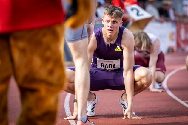 REHLINGEN , GERMANY - MAY 24: Michal Rada (CZE Tschechien) wins the first heat over 400m hurdles during the 61. Internationales Pfingstsportfest on 24.05.2026 at the Bungertstadion in Rehlingen-Siersburg (Saarland Deutschland). Saarland Deutschland Copyright: xLeahxKohringx