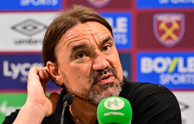 West Ham United v Leeds United, London, UK - 24 May 2026 Manager Daniel Farke of Leeds United during the press conference, PK, Pressekonferenz after the Premier League match between West Ham United and Leeds United at The London Stadium, London on 24 May 2026. ( London The London Stadium London England Copyright: xAlanxStanford PPAUKx PPA-277359