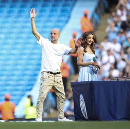 Manchester City v Aston Villa, FA Premier League 24.05.26 Manchester City v Aston Villa, FA Premier League Bradley Ormesher The Times Pep Guardiola manager of Manchester City at end of the match  Copyright: xBradleyxOrmesherx NINTCHDBPICT001083632148
