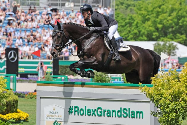 Marcus Ehning GER with horse Coolio 42 , Rolex Grand Slam of Show Jumping, jumping competition with two rounds and jump-off , World Equestrian Festival, World Equestrian Festival, TSCHIO Aachen 2026, TSCHIO instead of CHIO 2026, Aachener Soers, 22 to 24 May 2026, equestrian sport, 24 05 2026, Aachener Soers Germany