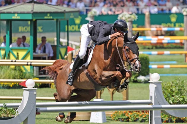 Rene Dittmer GER with horse Cody 139 , Rolex Grand Slam of Show Jumping, jumping competition with two rounds and jump-off , World Equestrian Festival, World Equestrian Festival, TSCHIO Aachen 2026, TSCHIO instead of CHIO 2026, Aachener Soers, 22 to 24 May 2026, equestrian sport, 24 05 2026, Aachener Soers Aachen Germany