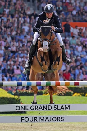 Andre Thieme GER with horse DSP Chakaria, Rolex Grand Slam of Show Jumping, jumping competition with two rounds and jump-off, World Equestrian Festival, TSCHIO Aachen 2026, TSCHIO instead of CHIO 2026, Aachener Soers, 22 to 24 May 2026, equestrian sport, 24 05 2026, Aachener Soers Germany