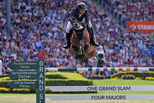Jose Maria jr Larocca ARG with horse Finn Lente, 2nd place, Rolex Grand Slam of Show Jumping, show jumping competition with two rounds and jump-off, World Equestrian Festival, TSCHIO Aachen 2026, TSCHIO instead of CHIO 2026, Aachener Soers, May 22 to 24, 2026, equestrian sport, May 24, 2026, Aachener Soers Germany